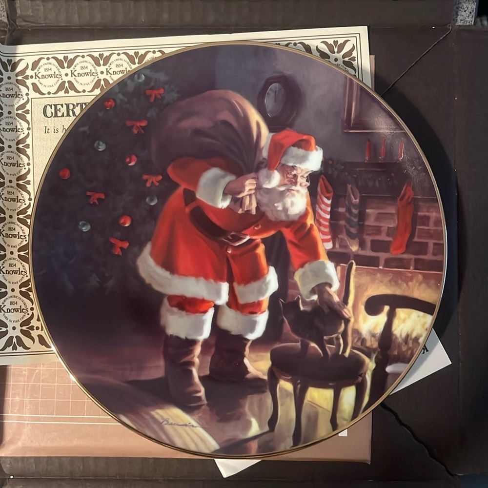 1854 Knowles Santa’s  love plate